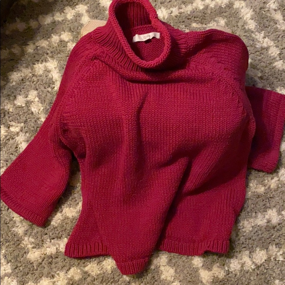 Loft sweater. 3/4 bell sleeve soft quality